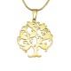 Personalised Tree of My Life Necklace 7 - 18ct Gold Plated