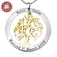 Personalised Tree of My Life Washer 7 - Two Tone - Gold Tree