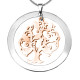 Personalised Tree of My Life Washer 7 - Two Tone - Rose Gold Tree