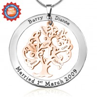 Personalised Tree of My Life Washer 7 - Two Tone - Rose Gold Tree