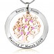 Personalised Tree of My Life Washer 7 - Two Tone - Rose Gold Tree
