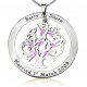Personalised Tree of My Life Washer 7 - Sterling Silver