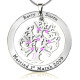 Personalised Tree of My Life Washer 7 - Sterling Silver