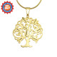 Personalised Tree of My Life Necklace 8 - 18ct Gold Plated