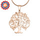 Personalised Tree of My Life Necklace 10 - 18ct Rose Gold Plated