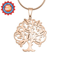 Personalised Tree of My Life Necklace 8 - 18ct Rose Gold Plated