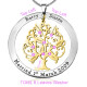 Personalised Tree of My Life Washer 8 - Two Tone - Gold Tree