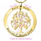 Personalised Tree of My Life Washer 8 - 18ct Gold Plated