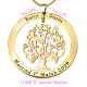 Personalised Tree of My Life Washer 8 - 18ct Gold Plated