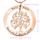 Personalised Tree of My Life Washer 8 - 18ct Rose Gold Plated