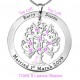 Personalised Tree of My Life Washer 8 - Sterling Silver