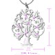 Personalised Tree of My Life Necklace 8 - Sterling Silver