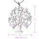 Personalised Tree of My Life Necklace 8 - Sterling Silver