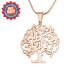 Personalised Tree of My Life Necklace 9 - 18ct Rose Gold Plated