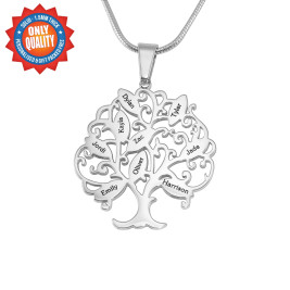 Personalised Tree of My Life Necklace 9 - Sterling Silver