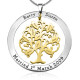 Personalised Tree of My Life Washer 9 - Two Tone - Gold Tree