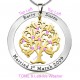 Personalised Tree of My Life Washer 9 - Two Tone - Gold Tree