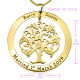 Personalised Tree of My Life Washer 9 - 18ct Gold Plated