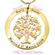 Personalised Tree of My Life Washer 9 - 18ct Gold Plated