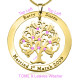 Personalised Tree of My Life Washer 9 - 18ct Gold Plated