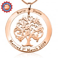 Personalised Tree of My Life Washer 9 - 18ct Rose Gold Plated