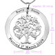 Personalised Tree of My Life Washer 9 - Sterling Silver