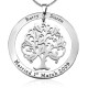 Personalised Tree of My Life Washer 9 - Sterling Silver