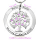 Personalised Tree of My Life Washer 9 - Sterling Silver