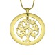 Personalised Tree of My Life Washer 7 - 18ct Gold Plated
