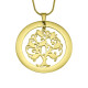 Personalised Tree of My Life Washer 7 - 18ct Gold Plated