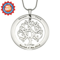 Personalised Tree of My Life Washer 7 - Sterling Silver