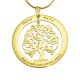 Personalised Tree of My Life Washer 8 - 18ct Gold Plated
