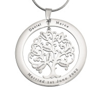 Personalised Tree of My Life Washer 8 - Sterling Silver