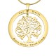 Personalised Tree of My Life Washer 9 - 18ct Gold Plated