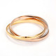 Three Tone Bangle Set Personalised in Gold Plating