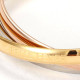 Three Tone Bangle Set Personalised in Gold Plating