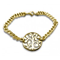 Personalised Tree Bracelet - 18ct Gold Plated