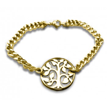 Personalised Tree Bracelet - 18ct Gold Plated
