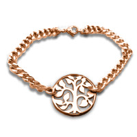 Personalised Tree Bracelet/Anklet - 18ct Rose Gold Plated