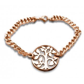 Personalised Tree Bracelet/Anklet - 18ct Rose Gold Plated