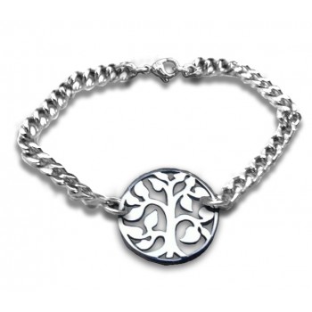 Personalised Tree Bracelet - Sterling Silver