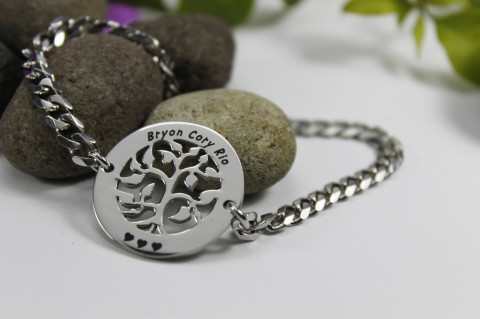 Personalised My Tree Bracelet/Anklet - Sterling Silver