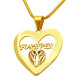 Personalised Angel in My Heart Necklace - 18ct Gold Plated