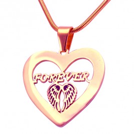 Personalised Angel in My Heart Necklace - 18ct Rose Gold Plated