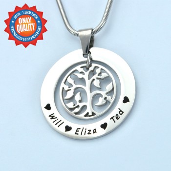 Personalised My Family Tree Necklace - Sterling Silver
