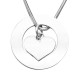 Personalised Circle My Heart Necklace - Sterling Silver