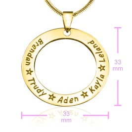 Personalised Circle of Trust Necklace - 18ct Gold Plated