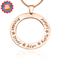 Personalised Circle of Trust Necklace - 18ct Rose Gold Plated