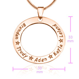 Personalised Circle of Trust Necklace - 18ct Rose Gold Plated