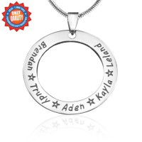Personalised Circle of Trust Necklace - Sterling Silver